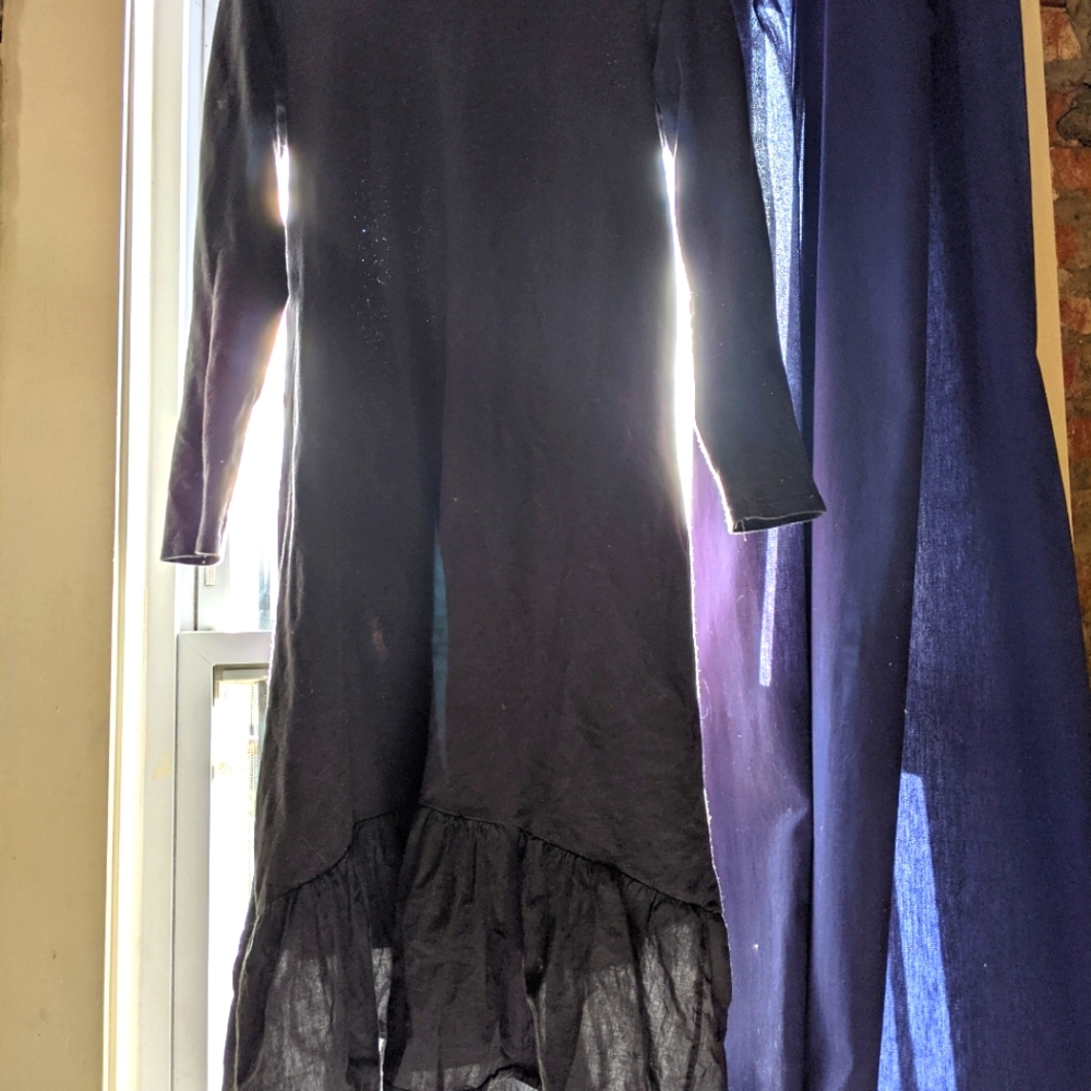 Zara Trafaluc Indigo Ruffle Sweater Midi Dress